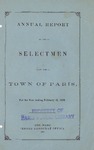 1868 Paris Maine Selectmen Annual Report by Municipal Officers of Paris Maine