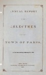 1869 Paris Maine Town Report by Municipal Officers of Paris Maine