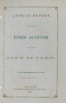 1870 Paris Maine Annual Report by Municipal Officers of Paris Maine