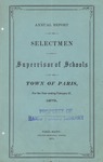 1872 Paris Maine Town Report by Municipal Officers of Paris Maine