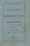 1873 Paris Maine Town Report by Municipal Officers of Paris Maine