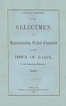 1874 Paris Maine Town Report by Municipal Officers of Paris Maine