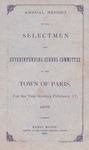 1875 Paris Maine Town Report by Municipal Officers of Paris Maine