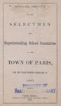 1879 Paris Maine Town Report by Municipal Officers of Paris Maine