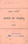 1881 Paris Maine Town Report by Municipal Officers of Paris Maine