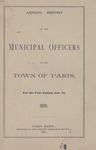 1890 Paris Maine Town Report by Municipal Officers of Paris Maine