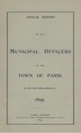 1894 Paris Maine Town Report by Municipal Officers of Paris Maine