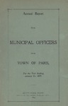 1898 Paris Maine Town Report by Municipal Officers of Paris Maine