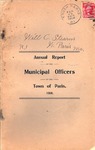 1907 Paris Maine Town Report by Municipal Officers of Paris Maine