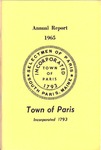 1965 Paris Maine Town Report by Municipal Officers of Paris Maine