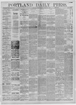 Portland Daily Press: August 25,1882