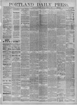 Portland Daily Press: October 25,1882