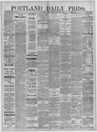 Portland Daily Press: October 30,1882