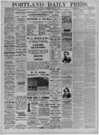 Portland Daily Press: October 24,1884