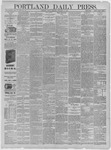 Portland Daily Press: October 31,1884