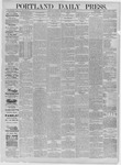 Portland Daily Press: August 25,1885