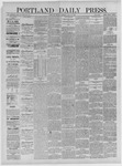 Portland Daily Press:  July 19,1886