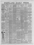 Portland Daily Press: August 13,1886
