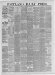 Portland Daily Press:  August 19,1886