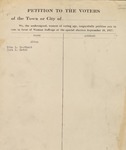 Suffrage Petition Alton Maine, 1917
