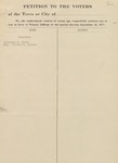 Suffrage Petition Bradford Maine, 1917