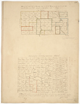 Page 24. Plan of the north half of Township 3 in the 6th Range from the East Line of the State; Plan of the southerly part of Township 8 in the second range north of Bingham's Penobscot Purchase by Rufus Gilmore and Zebulon Bradley