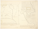Page 10.  Plan of Public Lands in Township No. 3 Range 5 West of the K.R. [Kennebec River] and Plan of Township No. 1 Range 7 West of Kennebec River (called Sapling)