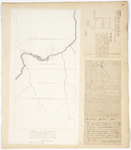 Page 40. A Plan representing Townships 14 and 15, Range 11 WELS as divided in the month of August A.D. 1850.; Plan of 200 acres of land in Ellsworth (1820); Plan of 100 acres of land in Chesterville (1806) by Samuel Cony, George W. Wells, John Webber, Reuben Dodge, and Solomon Adam