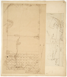 Page 21. Plan of the survey and allotment of the south half of Township 3 Ranges 4 and 5 NBKP; Plan of the Town of Jefferson by Jonathan Russ