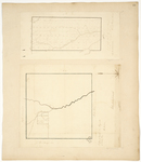 Page 23. Plan of Township No. 2 Range Second on Schoodic River; Plan of East half of Township No. 2 Range 5 WELS as surveyed A.D. 1858 by Daniel Barker