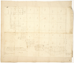 Page 31. This plan represents the side lines of No. 2 Old Indian Purchase on the east side of Penobscot as the same was surveyed by order of Salem Town Esq. in the year 1797 and the Survey of the river and the lots [?] thereon in the year 1818 by James Irish Esq. by Lothrop Lewis