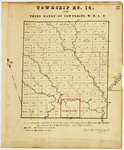 Page 37. Plan of Township 14 in the Third Range of Townships, WELS as surveyed by the subscriber in the months of June, July, August, and September A.D. 1859 per order of Noah Barker Esq., Land Agent of State. by Lore Alford