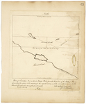Page 63. Plan of Township Number 7 in the 10th Range West from the East line of the State of Maine representing the exterior lines according to the original survey and the interior lines as run by E. Stewart and the subscriber during the present month. by Zebulon Bradley