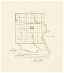 Page 20.  Plan of Township No. 2 in the second range north of Bingham's Kennebec Purchase showing 1000 acres set off for public uses by order of the Supreme  Court, A.D. 1840
