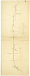 Page 30.5.  This plan represents the survey of a road from the mouth of the Mattawamkeag Stream in the Penobscot, to the mouth of Fish river on the St. Johns River, made in the summer of 1826 agreeable to resolve of the State of Maine & Massachusetts passed in the year 1826 under the direction of the said State of Maine & Massachusetts by these Agents.