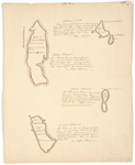 Page 30. Plan of Islands L and C, Knox or Nickels Island, Gourd Island, and Dyers Island in Narraguagus Bay by Rufus Putnam and Samuel Titcomb