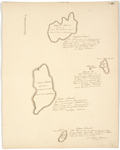 Page 47. Plan of Trafton's Island, Island B, Pond Island, and Indians Island in Narraguagus Bay, 1785 by Rufus Putnam