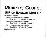 Land Grant Application- Murphy, George () by George Murphy and Hannah Murphy