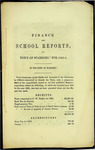 Finance and School Reports - 1853-4 - Town of Scarboro