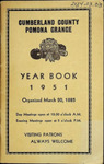 Cumberland County, Pomona Grange - Yearbook 1951