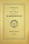 1959 Warrant For The Scarborough Town Meeting