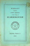 1961 Warrant for Town Meeting - Scarborough Maine