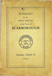 1962 Warrant for Town Meeting - Scarborough, ME