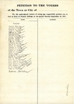 Suffrage Petition Bingham Maine, 1917