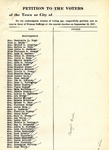 Suffrage Petition Norridgewock Maine, 1917