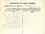 Suffrage Petition Pittsfield Maine, 1917