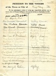 Suffrage Petition Ripley Maine, 1917