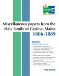 Miscellaneous papers from the Hale family of Castine, Maine 1806-1889 by Maine State Library