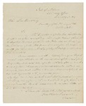 1837 Census - Correspondence Between Maine Treasury Department and US Treasury Regarding Surplus Revenue by Office of the Treasurer of State