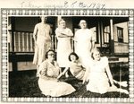 August 8, 1934 - Front Row - Gussie Stockson; Mattie Palm; Katherine (Palm) Carlstrom; Back Row - Sally Green, Bessie Carlstrom & Hilda Palm
